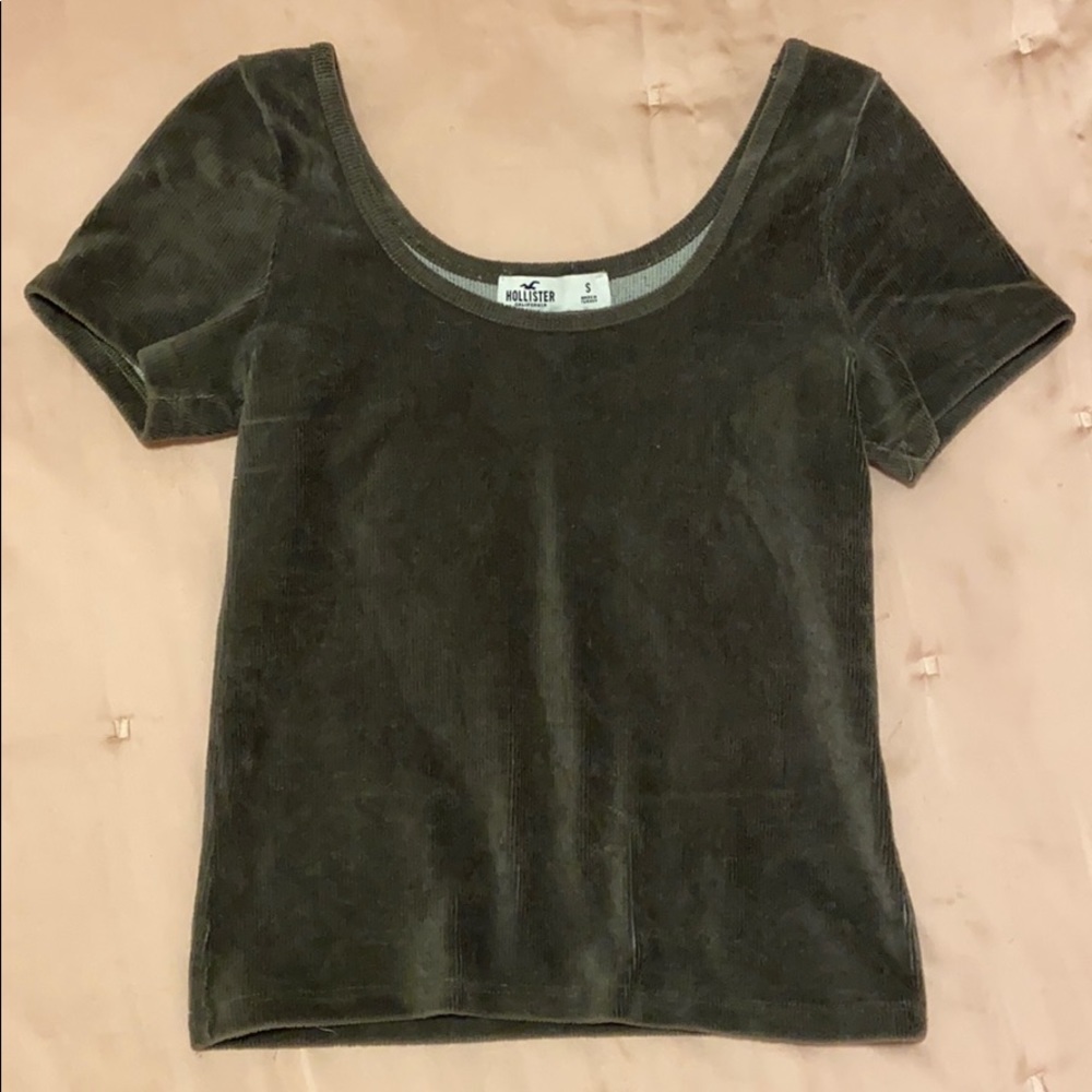 Hollister dark green velvet